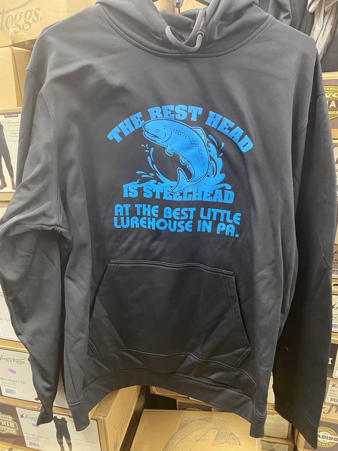 POOR RICHARDS BEST HEAD IS STEELHEAD HOODIE