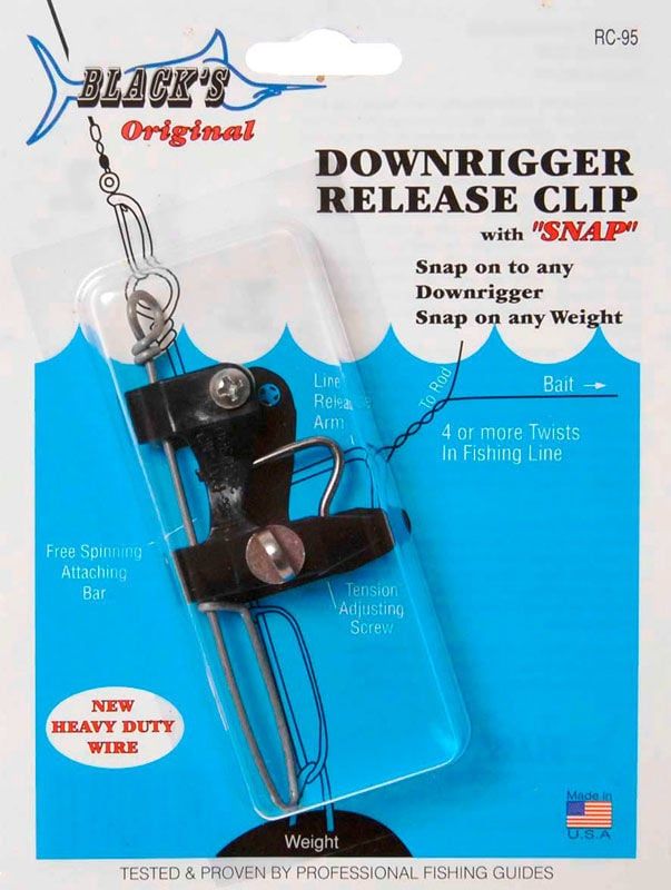 BLACKS DOWNRIGGER RELEASE WITH RING & SNAP ATTACHING BAR