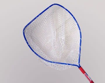 CUMINGS OCT37 NET--W/RED POWDERCOAT 38-70"" HANDLE, WHITE(GHOST) NETTING, BLUE HOOP"""