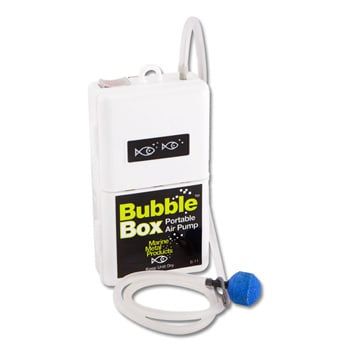 MARINE METAL BUBBLE BOX 1.5V, 2D BATTERIES up to 8gal incl 24""hose& wtd.stone B-11