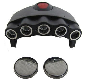 HT NATURESCAPE BLACK CLIP-ON 5 WHITE LED CAP LIGHT (BATTERIES INCLUDED)