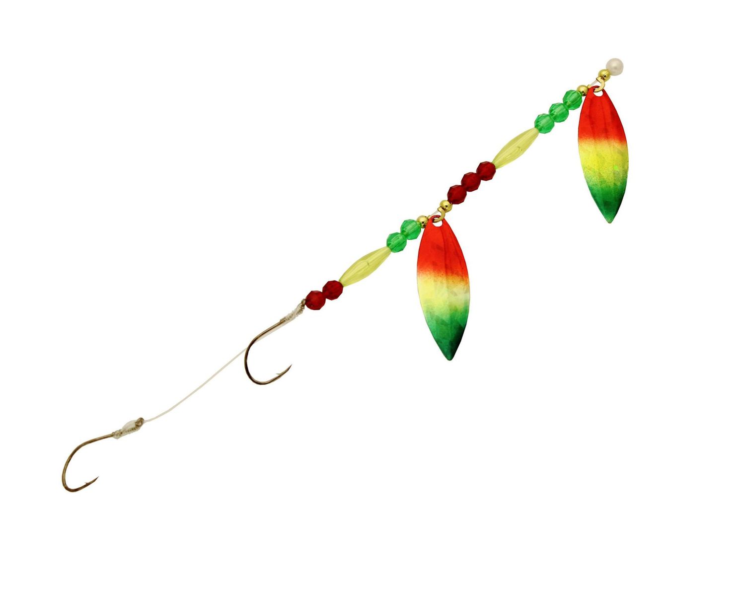 THREE D WORM HARNESS WILLOW BLADE SIZE 4, Color: STOP LIGHT