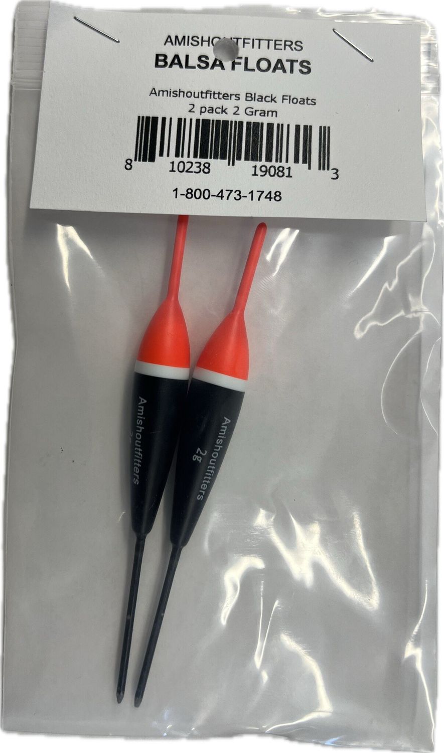 Balsa Float 2 pc Amishoutfitters, Size: 2g