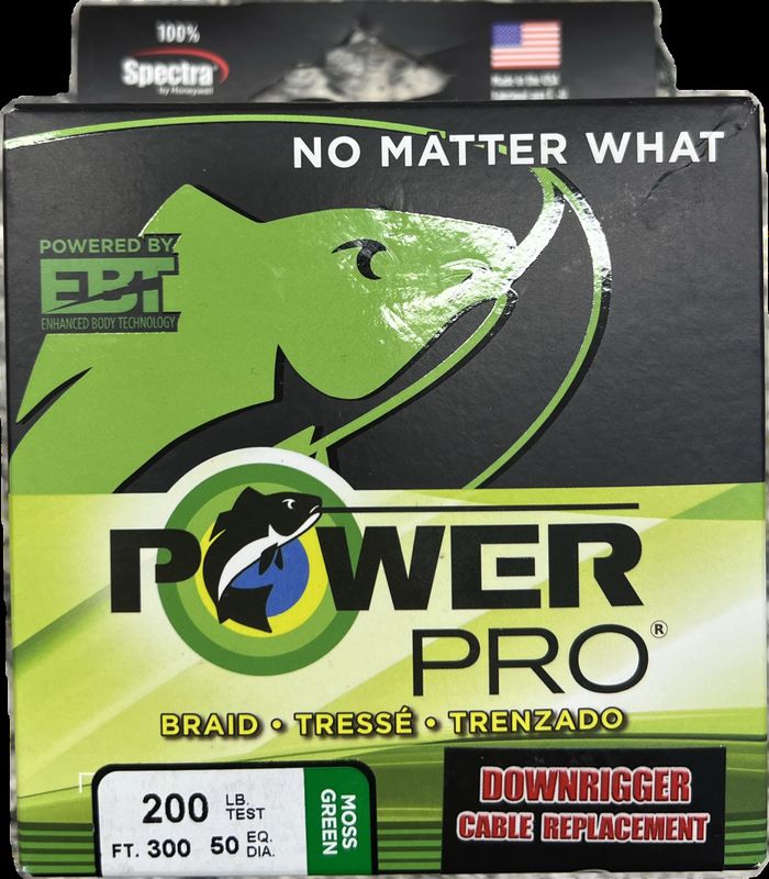 POWER PRO DOWNRIGGER BRAID 200LB.X 300 FT.GREEN