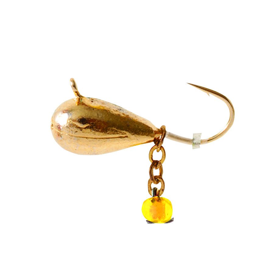 CLAM DINGLE DROP TUNGSTEN JIG, Color: GOLD, Size: 1/16