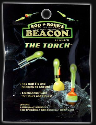 ROD N BOBBS TORCH LIGHTSTICK - YELLOW - 1/PAK W/HOLDERS