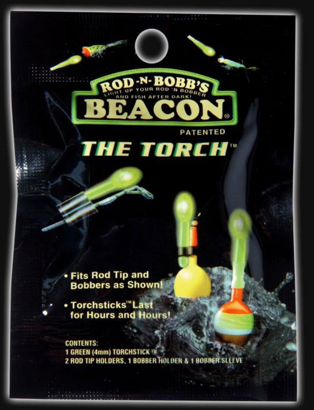ROD N BOBBS TORCH LIGHTSTICK - YELLOW - 1/PAK W/HOLDERS