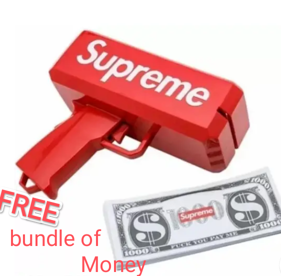 Supreme Money Gun Cash Cannon for Wedding, Parties – Money Gun (Red)