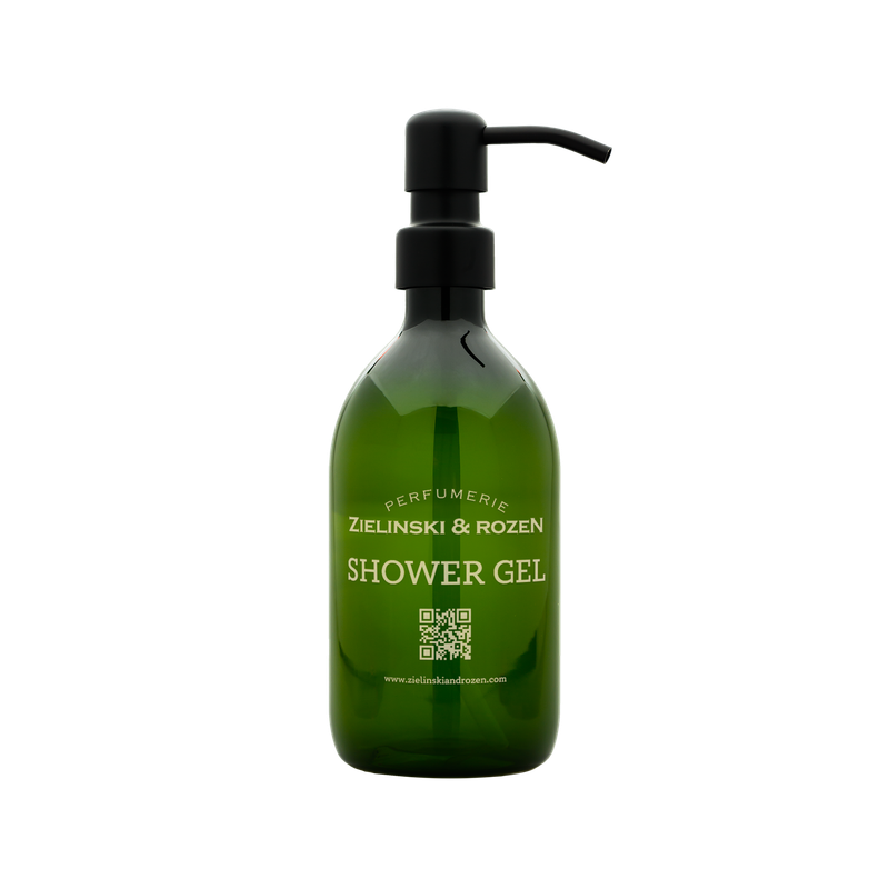 Universal engraved glass bottle for SHOWER GEL (425ml)