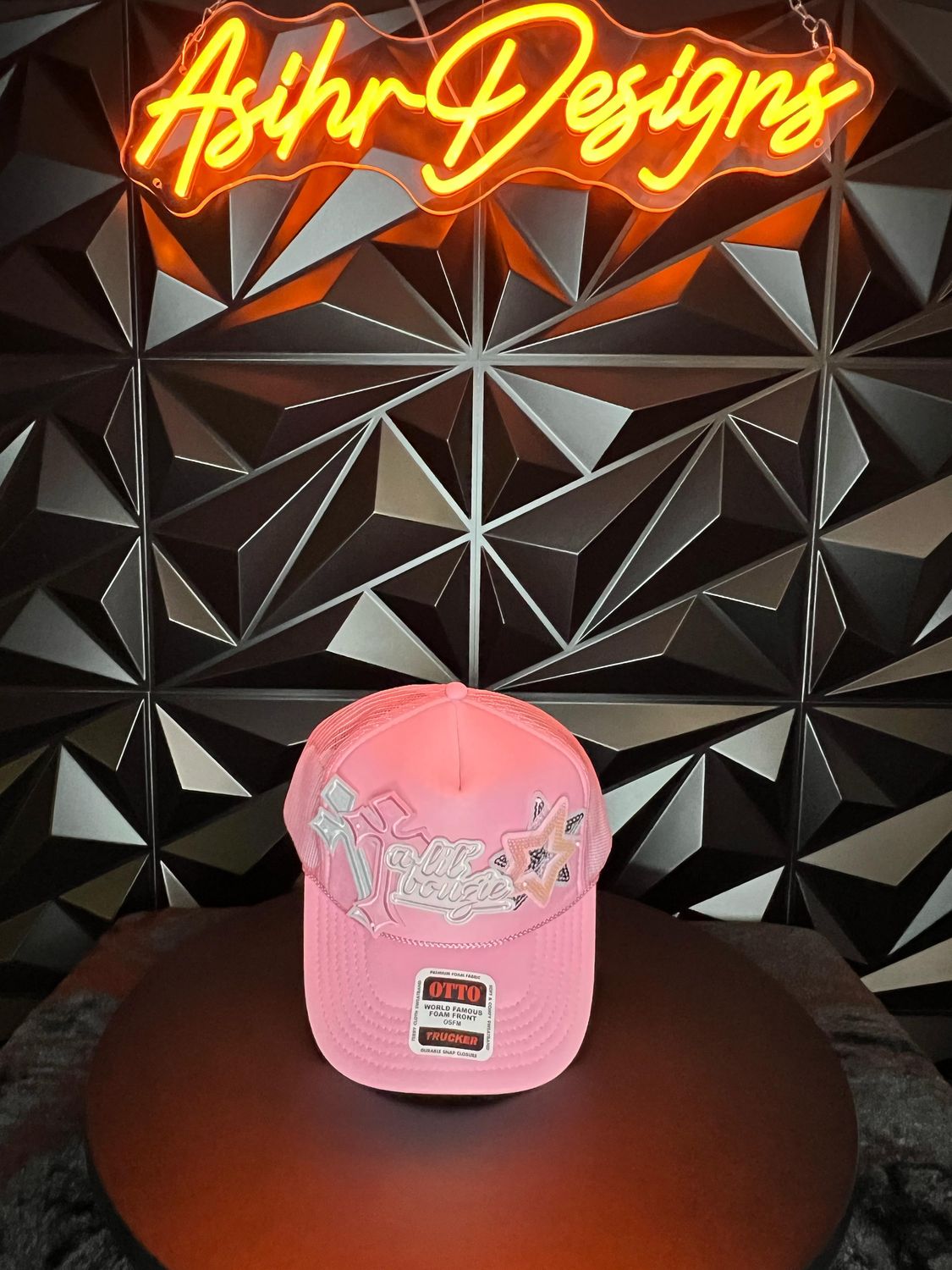 “A Lil Bougie” Pink Trucker Hat