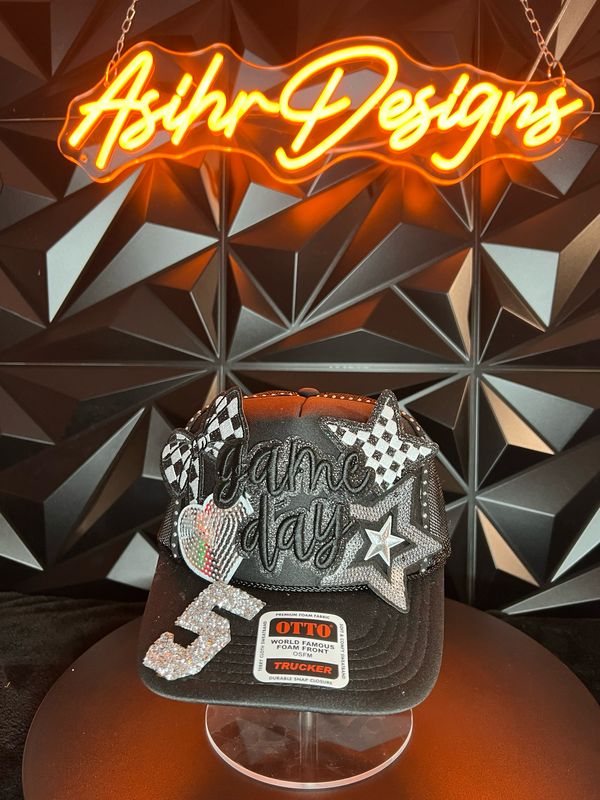 Black Game Day Luxe Trucker Hat