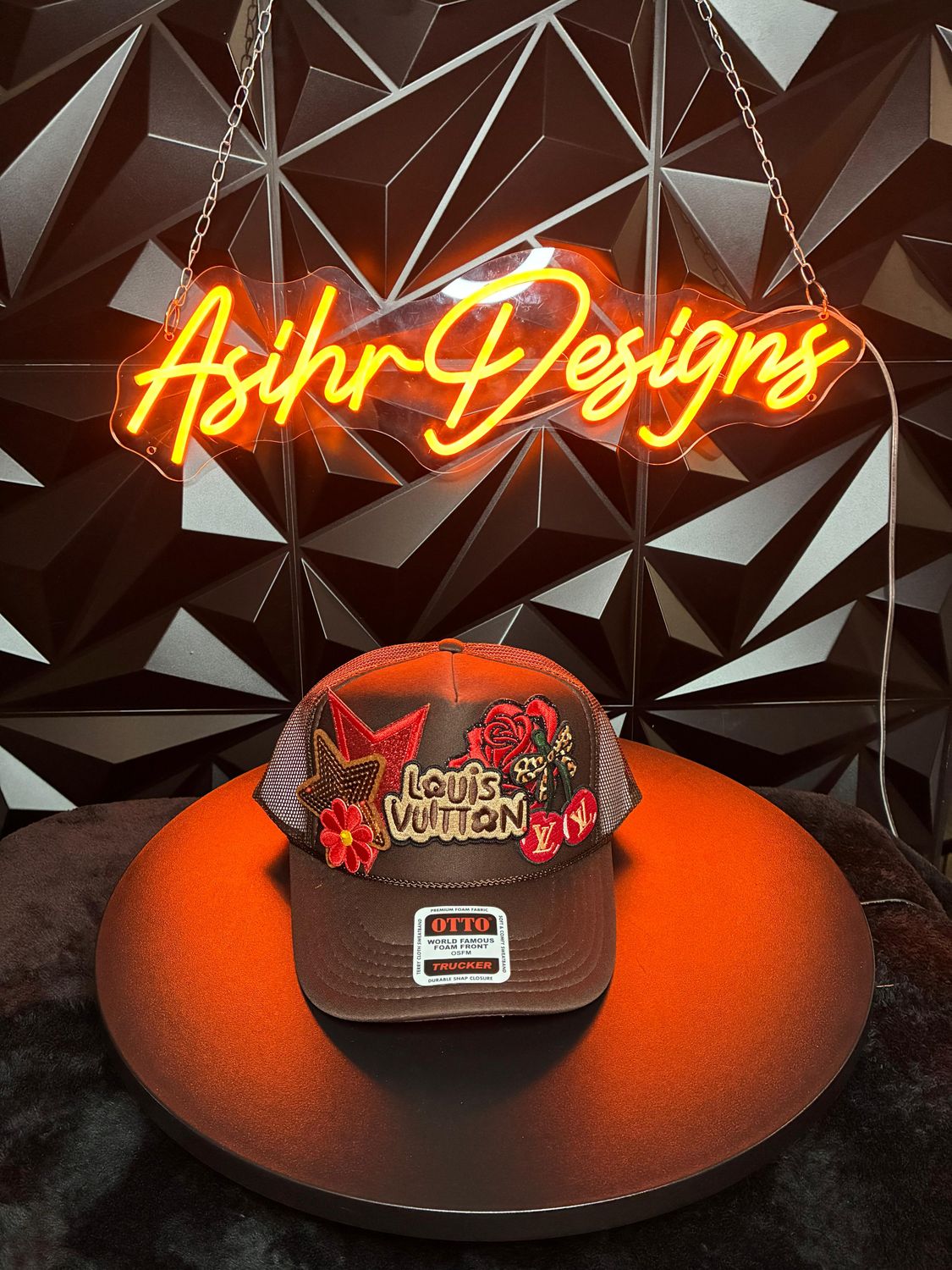 Designer-Inspired Glam Trucker Hat
