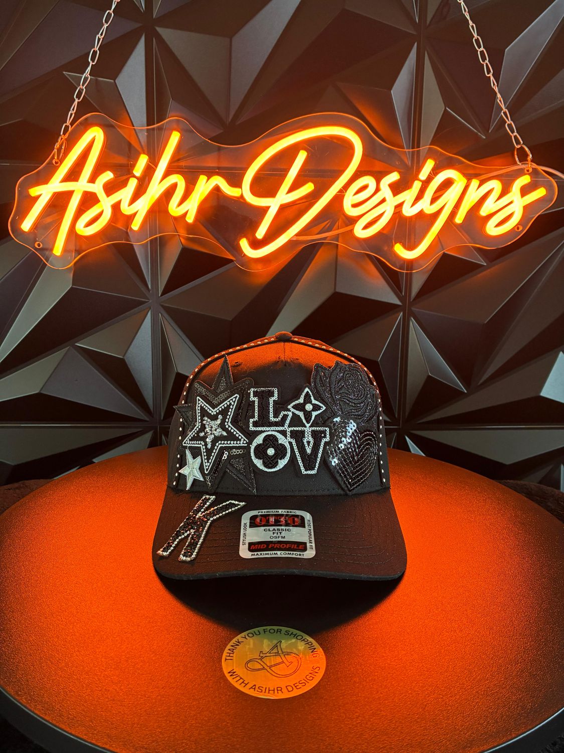 Midnight Love Glam Trucker Hat