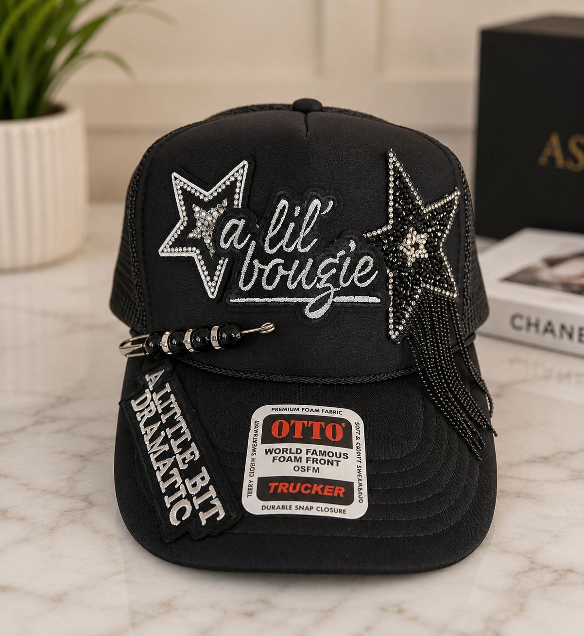 Black Trucker Hat – “Bougie &amp; Dramatic” Edition