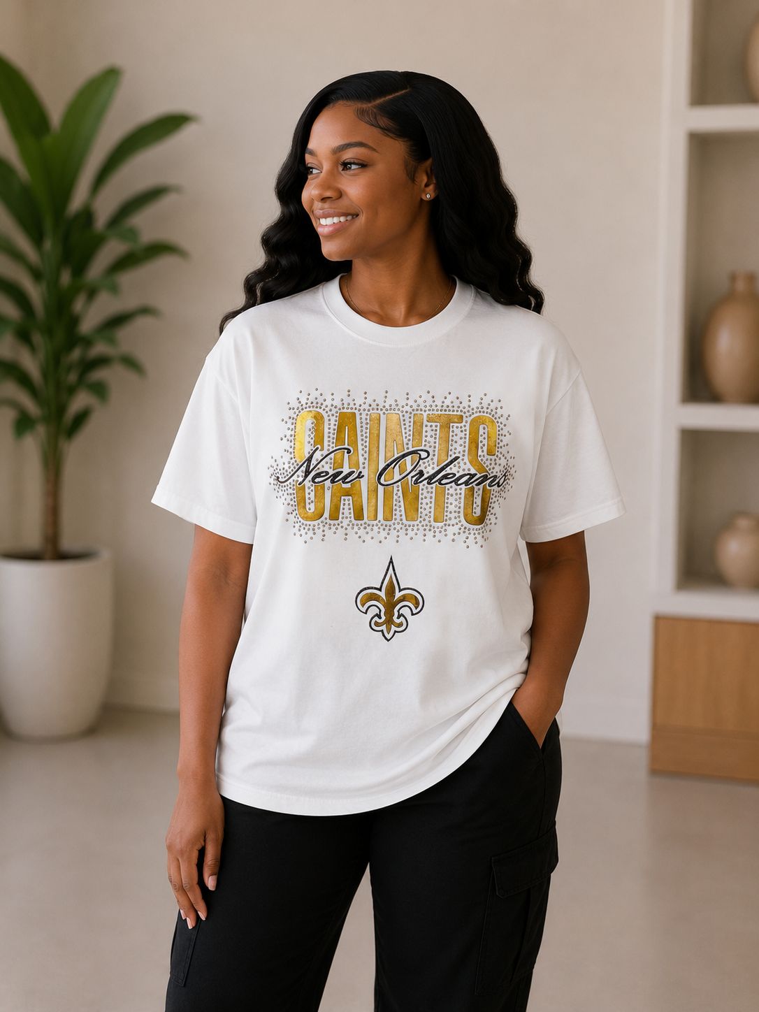 Saints Sparkle HTV T-Shirt