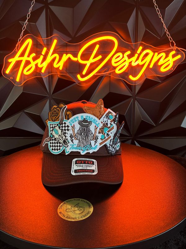 Small-Town Girl Trucker Hat Brown