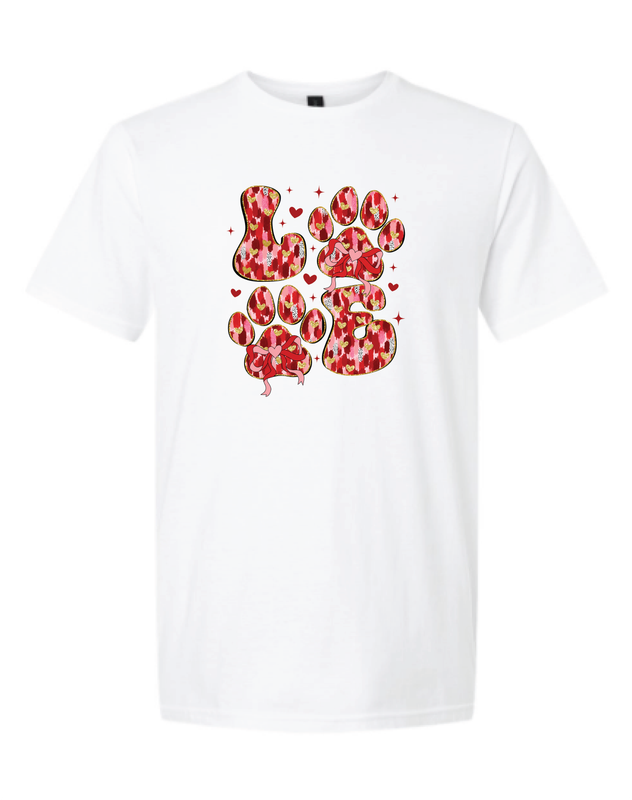 Love Paws Valentine Dog Lover T-Shirt