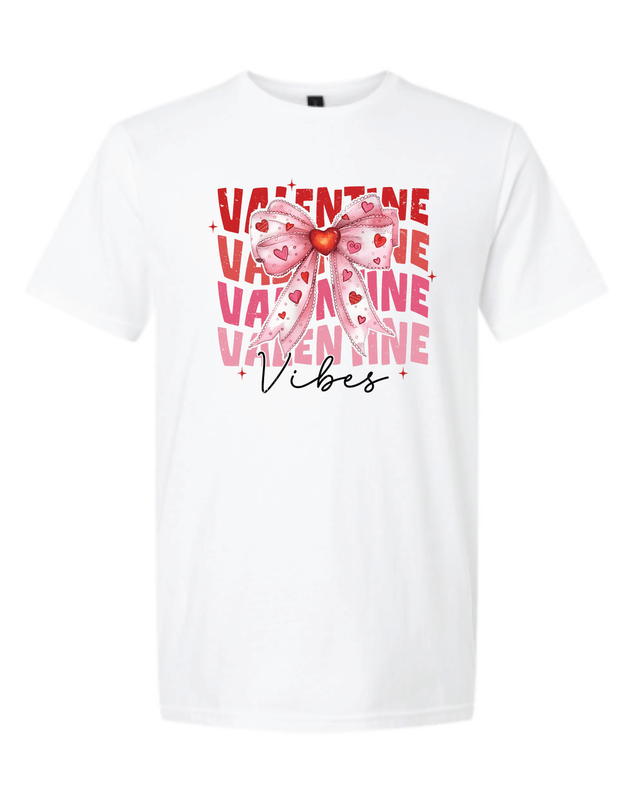 Valentine Vibes Bow T-Shirt