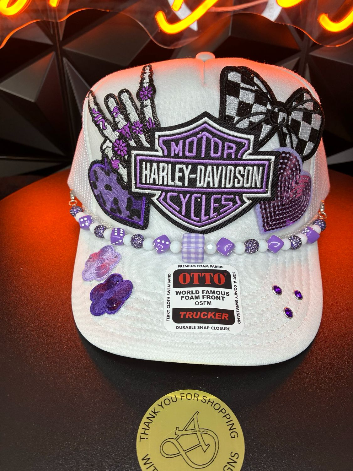Custom Purple Luxe Trucker Hat