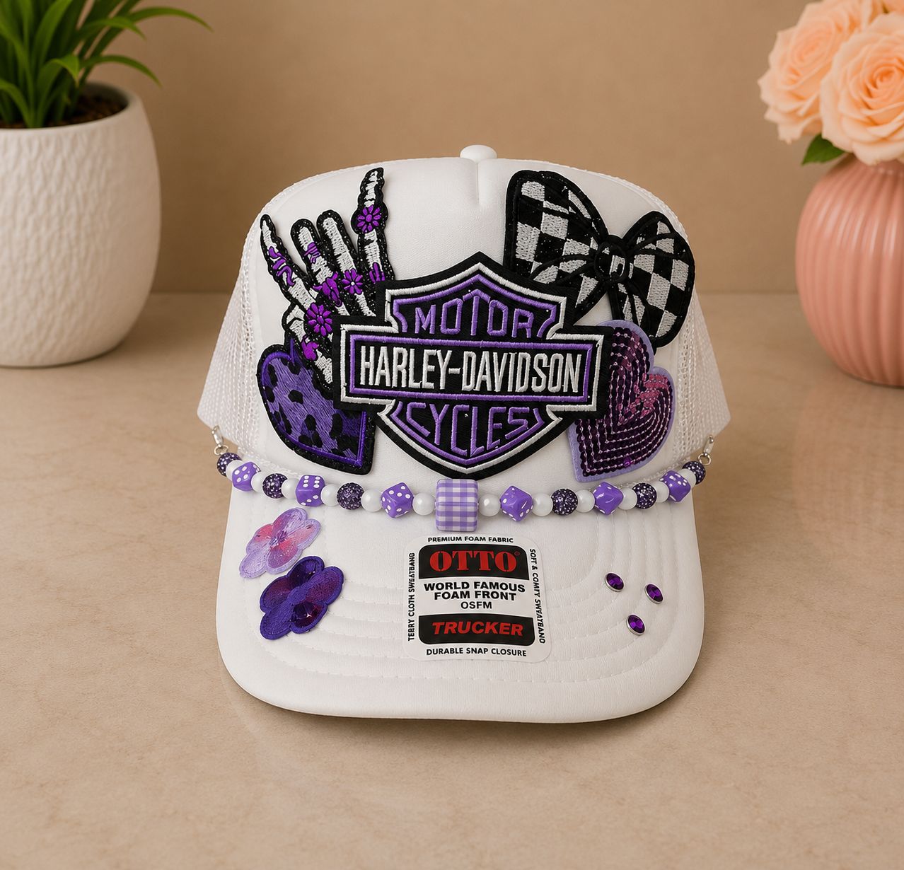 Custom Purple Luxe Trucker Hat