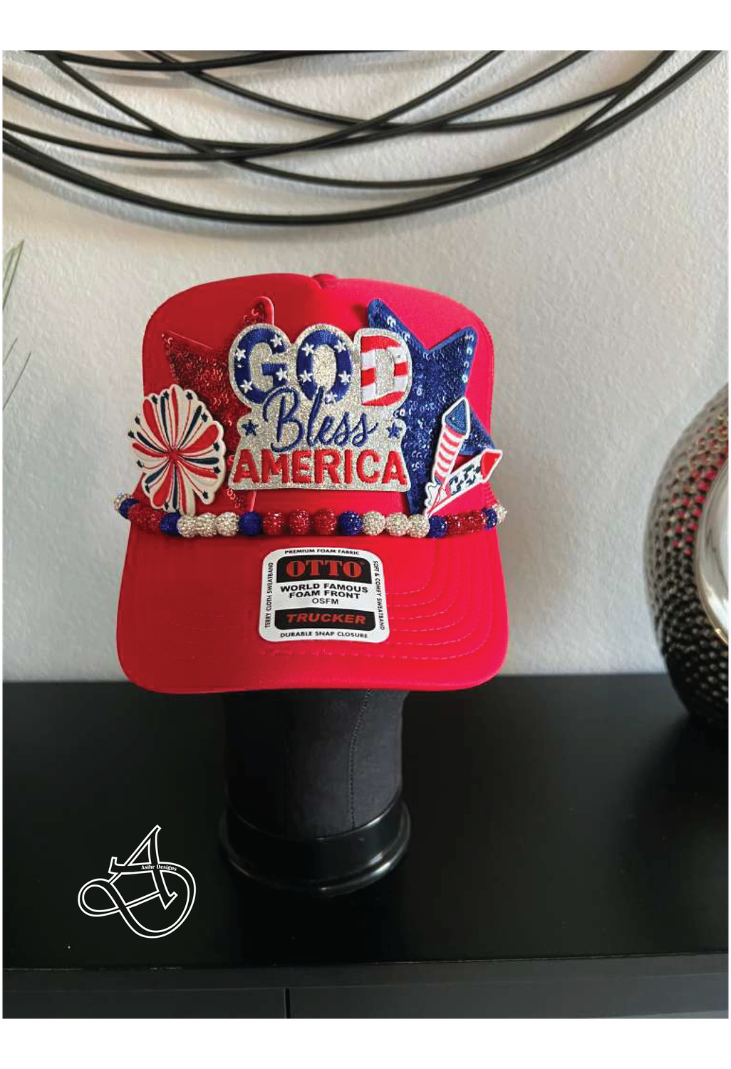 God Bless America Patriotic Trucker Hat