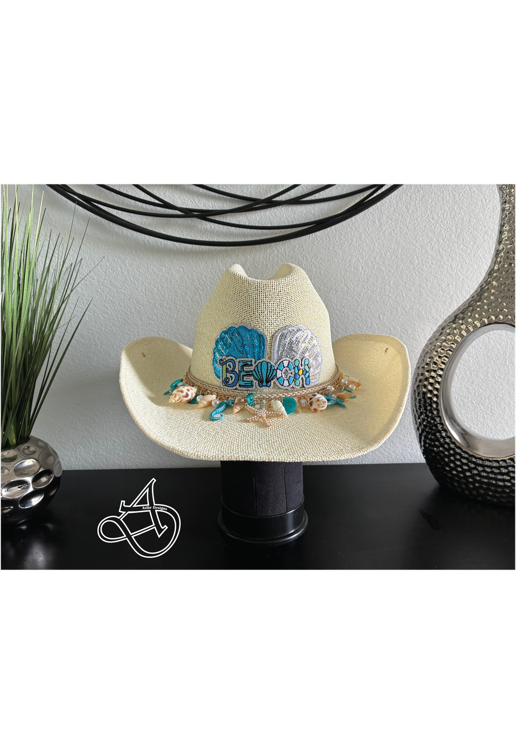 Beach Babe Seashell Cowboy Hat
