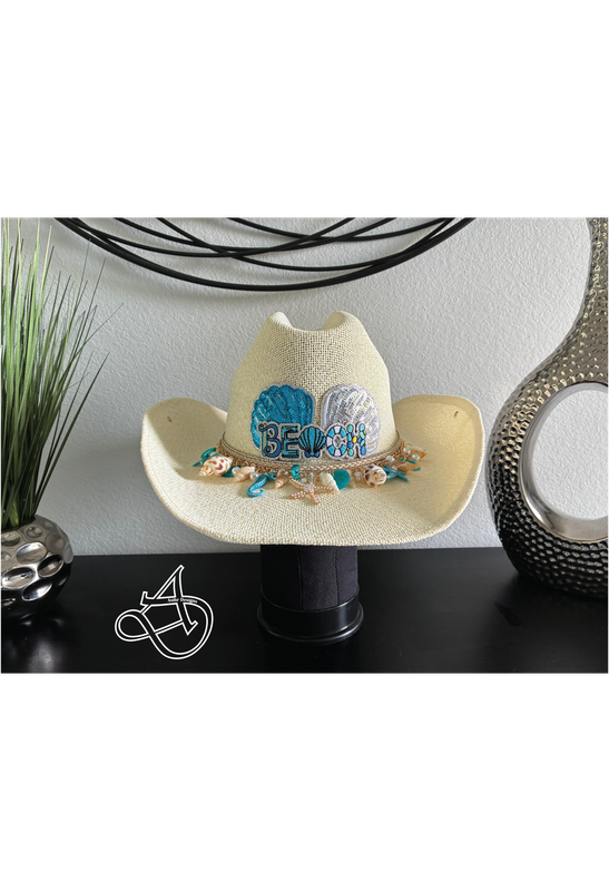 Beach Babe Seashell Cowboy Hat