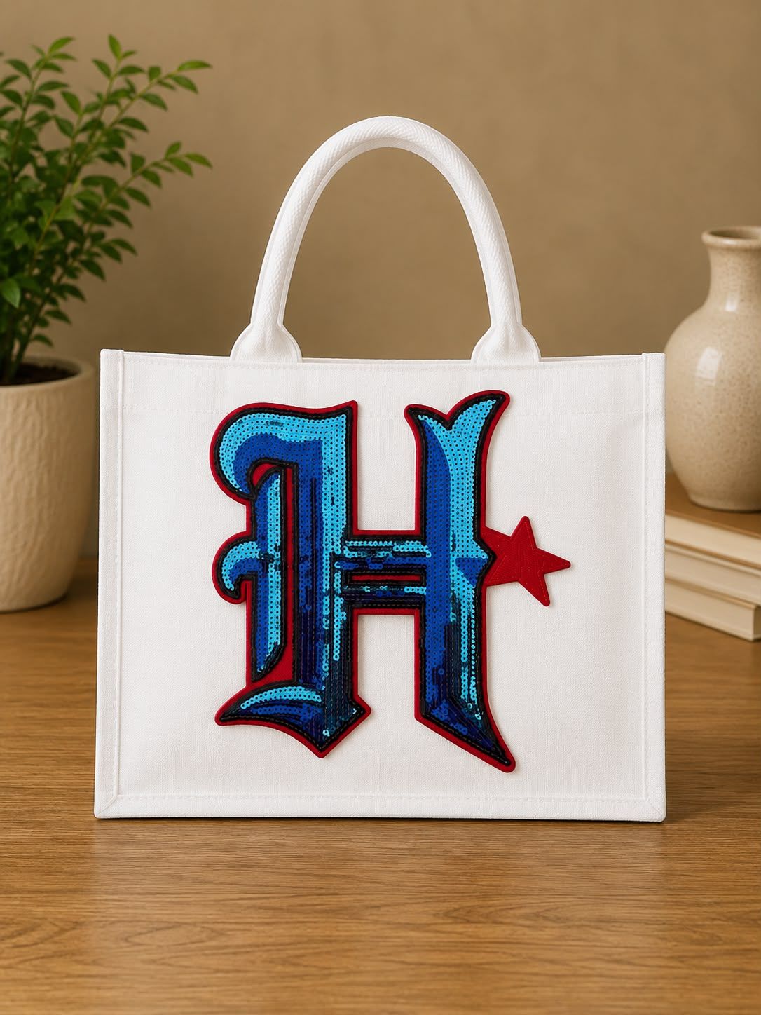 Houston Sequin Canvas Tote Bag