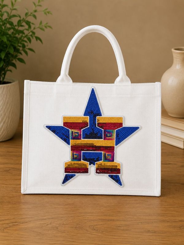 Houston Star Bling Canvas Tote Bag