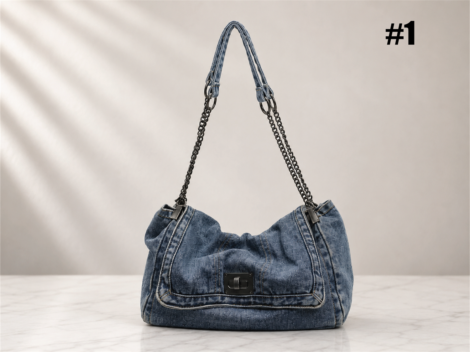 Custom Patch Denim Bag