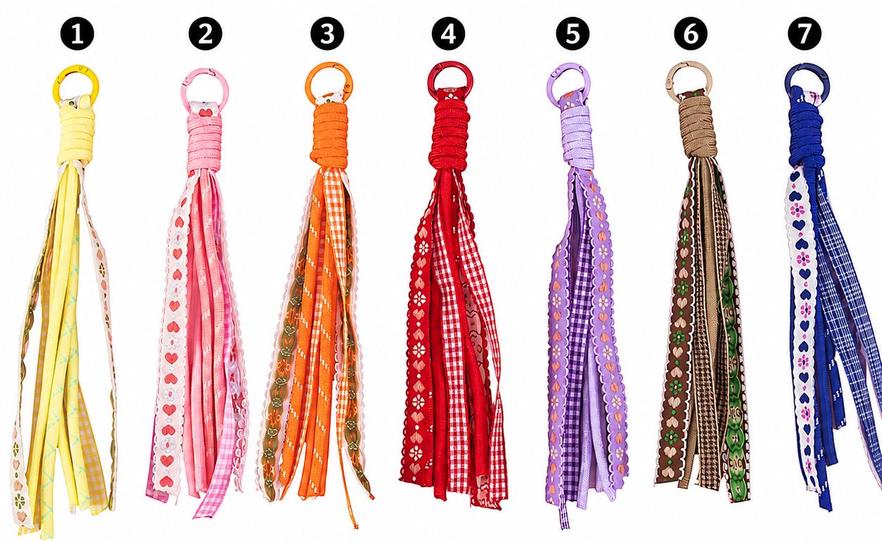 Ribbon Bag Charm Keychain