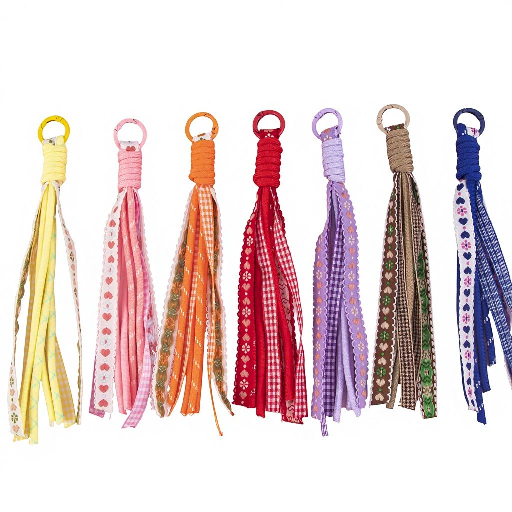 Ribbon Bag Charm Keychain