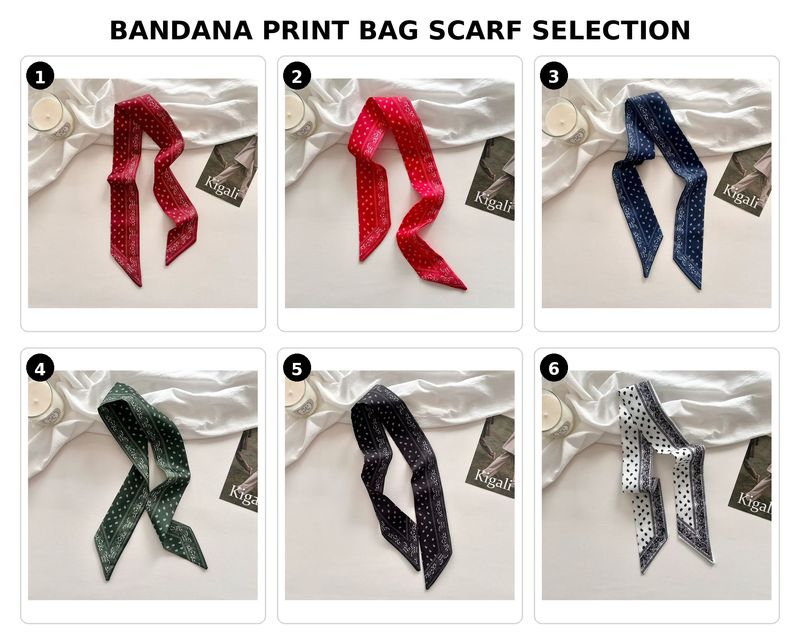 Bandana Print Bag Scarf