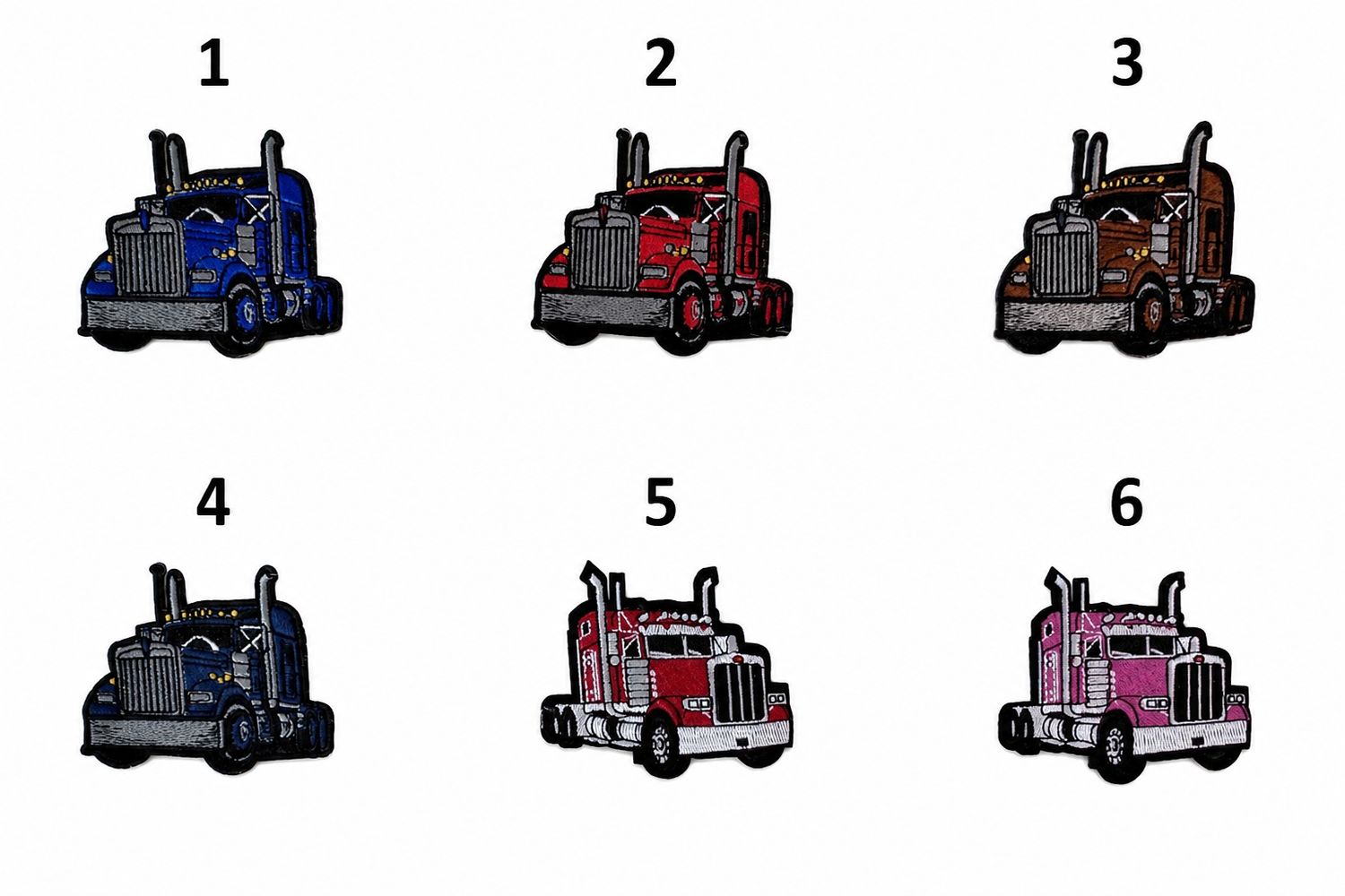 Semi-Truck Embroidered Patches