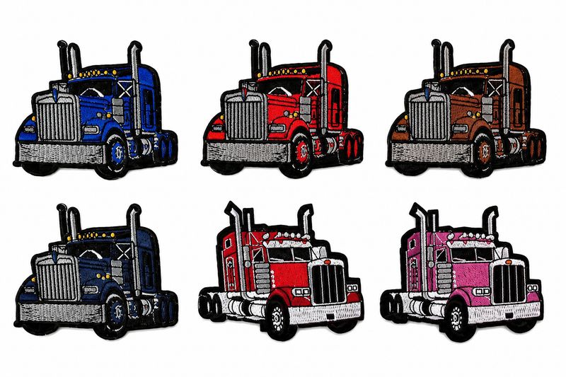 Semi-Truck Embroidered Patches