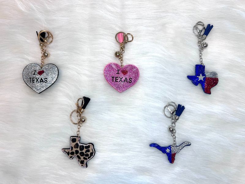 Texas Bling Keychain Collection