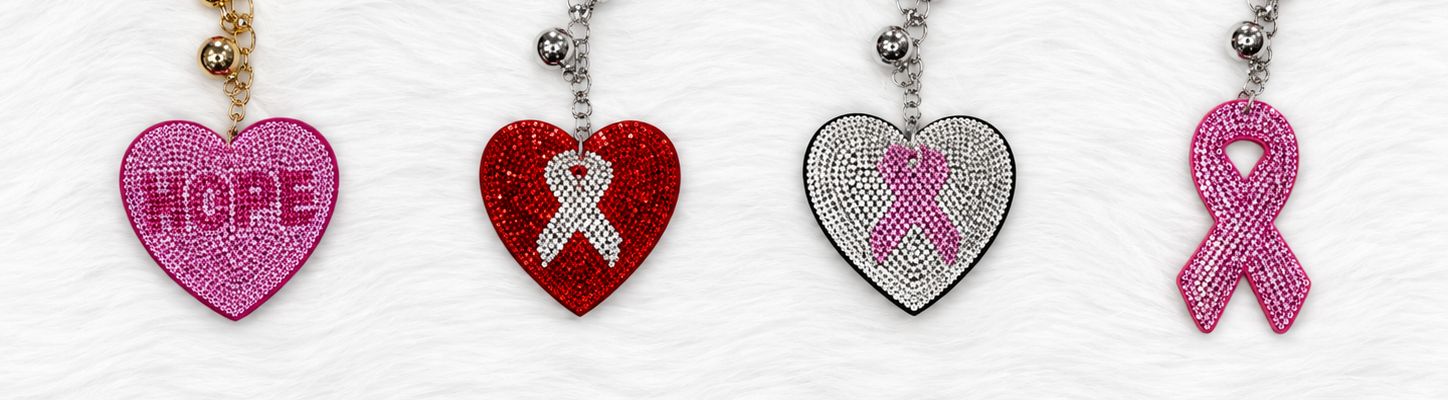 Breast Cancer Awareness Bling Keychain Collection