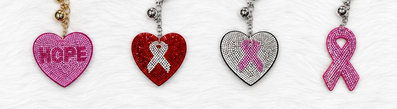 Breast Cancer Awareness Bling Keychain Collection