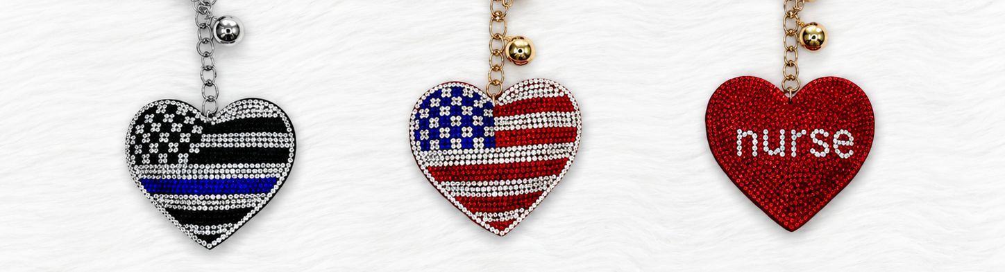 Heroes &amp; Healthcare Bling Keychain Collection