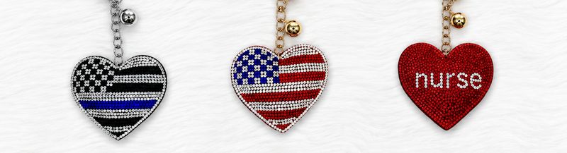Heroes &amp; Healthcare Bling Keychain Collection