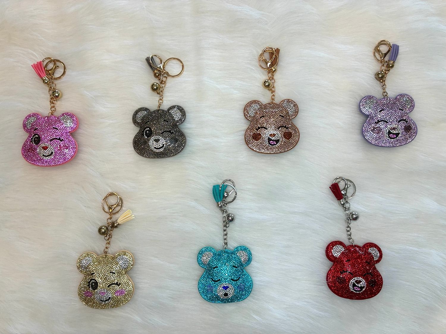 Cute Bear Bling Keychain Collection