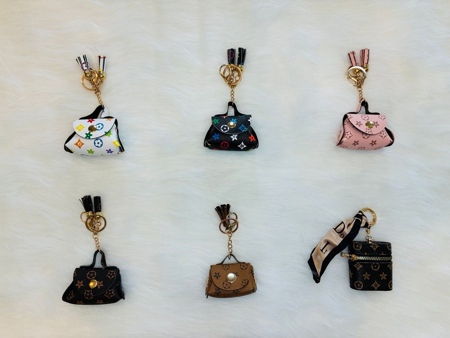 Designer-Inspired Mini Purse Keychain Collection