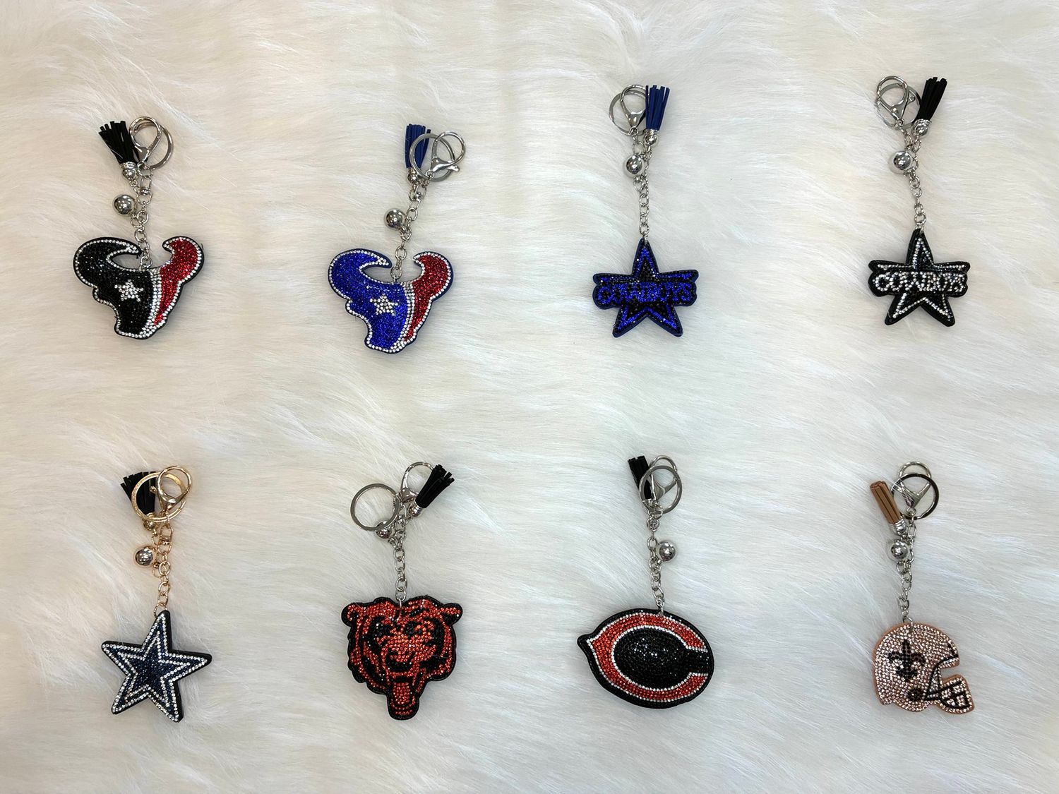 NFL Team Bling Keychain Collection