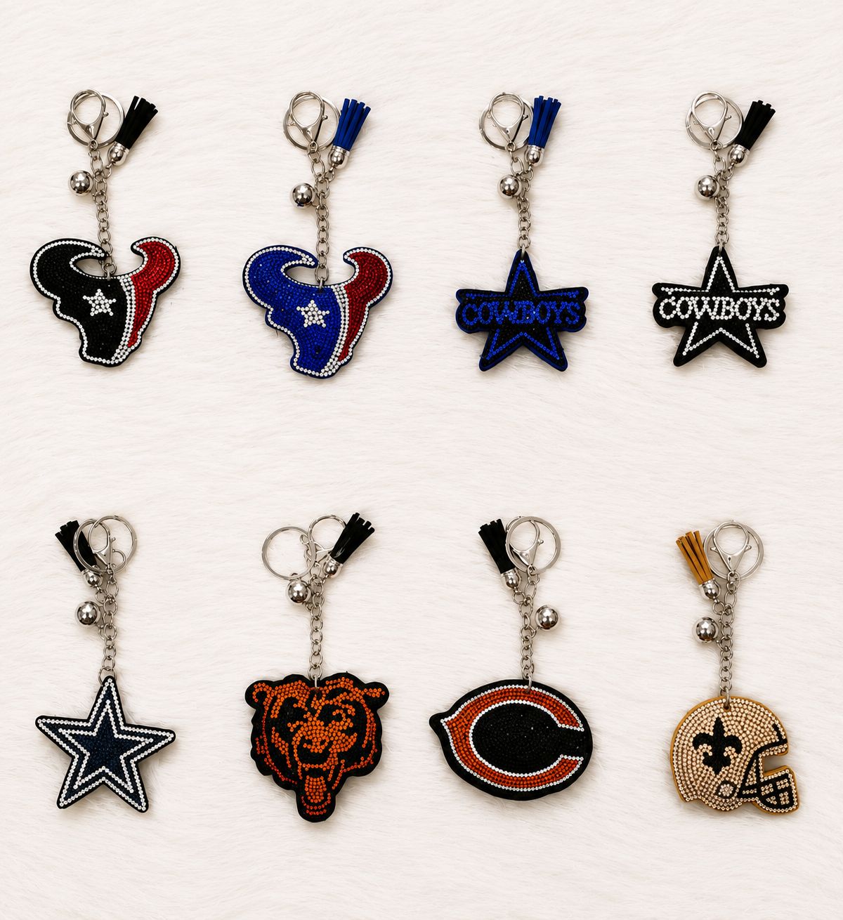 NFL Team Bling Keychain Collection