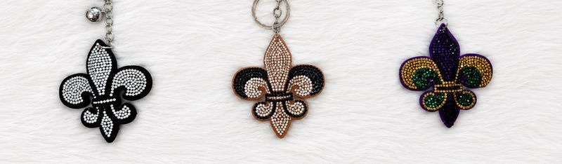 Fleur de Lis Bling Keychain Collection