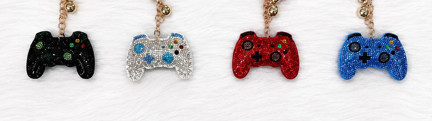 Game Controller Bling Keychain Collection