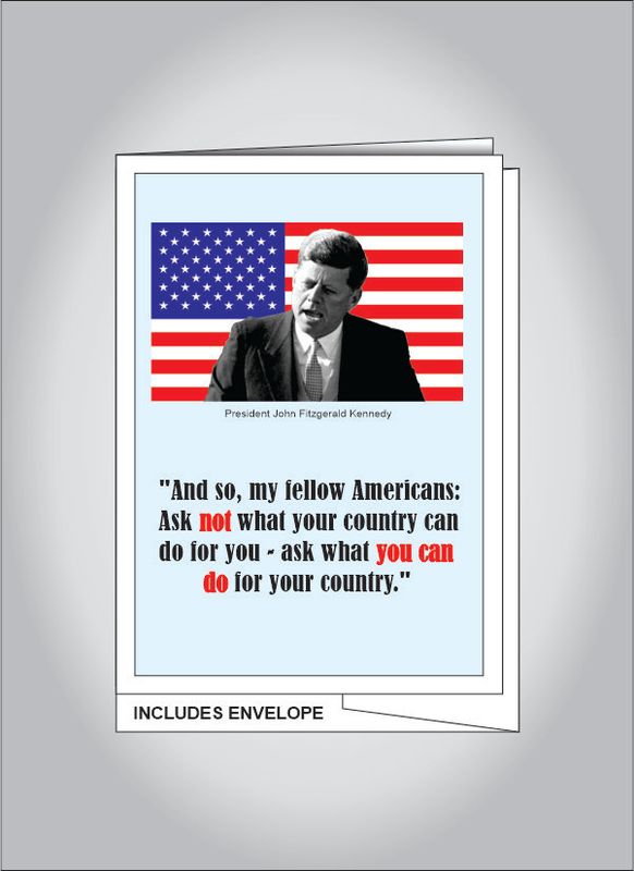 JFK &quot;Ask not&quot; card