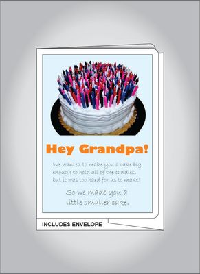 Happy Birthday Lots of candles GRANDPA card
