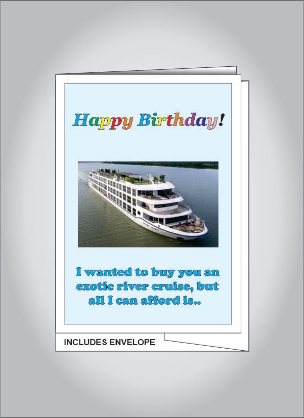 Happy Birthday River Cruise card