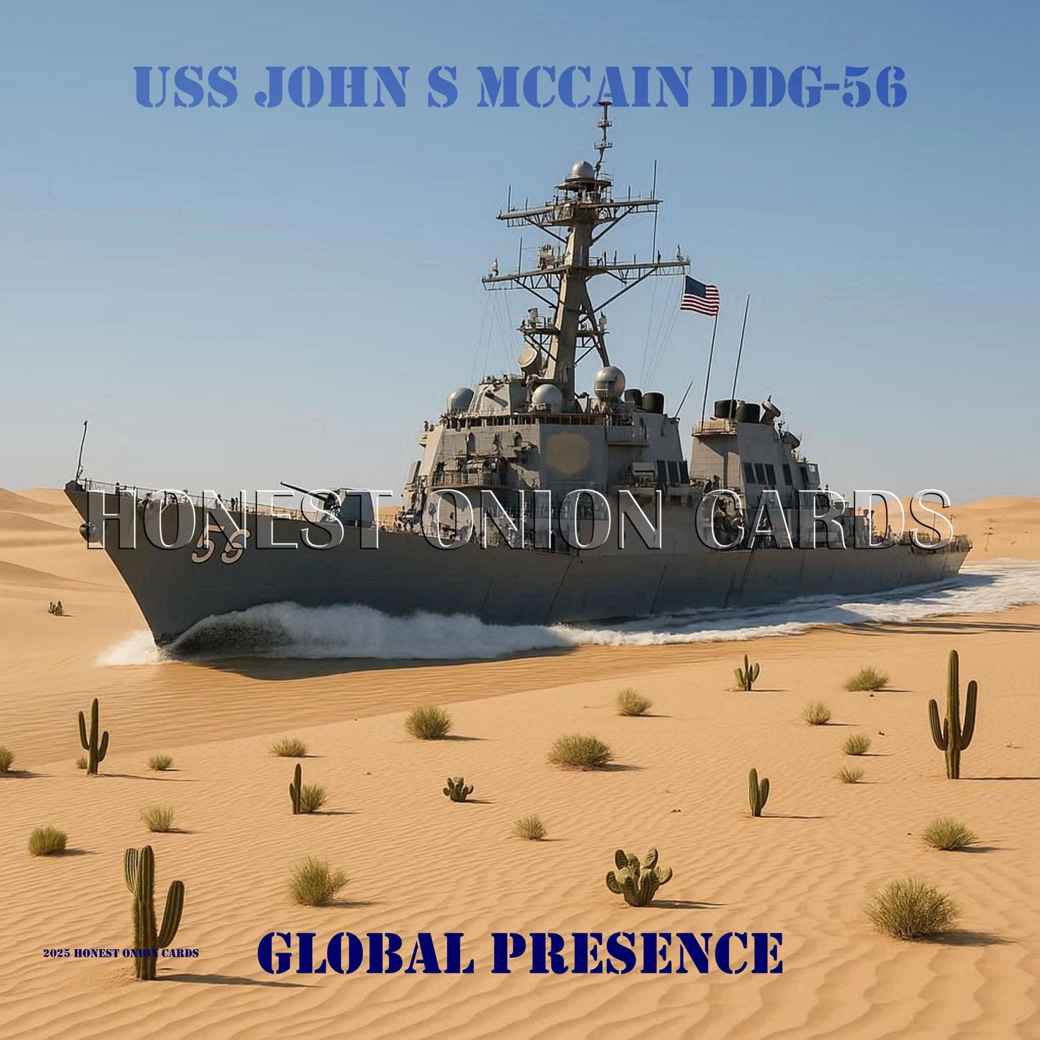 USS JOHN S MCCAIN DDG-56 DESERT DIGITAL IMAGE
